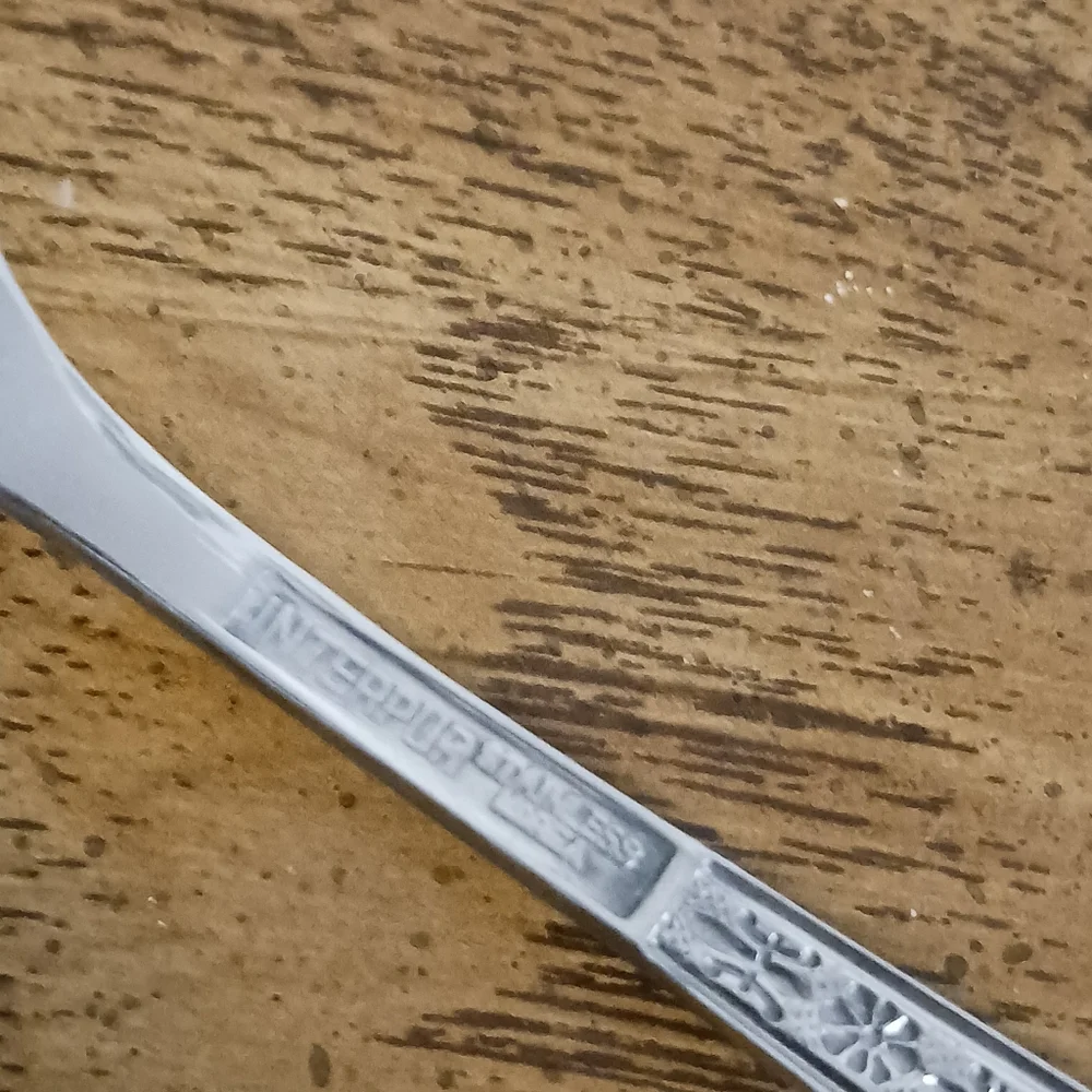 Interpur Flatware Forks And  Knives Fleur Handle Cutlery Dozen 12